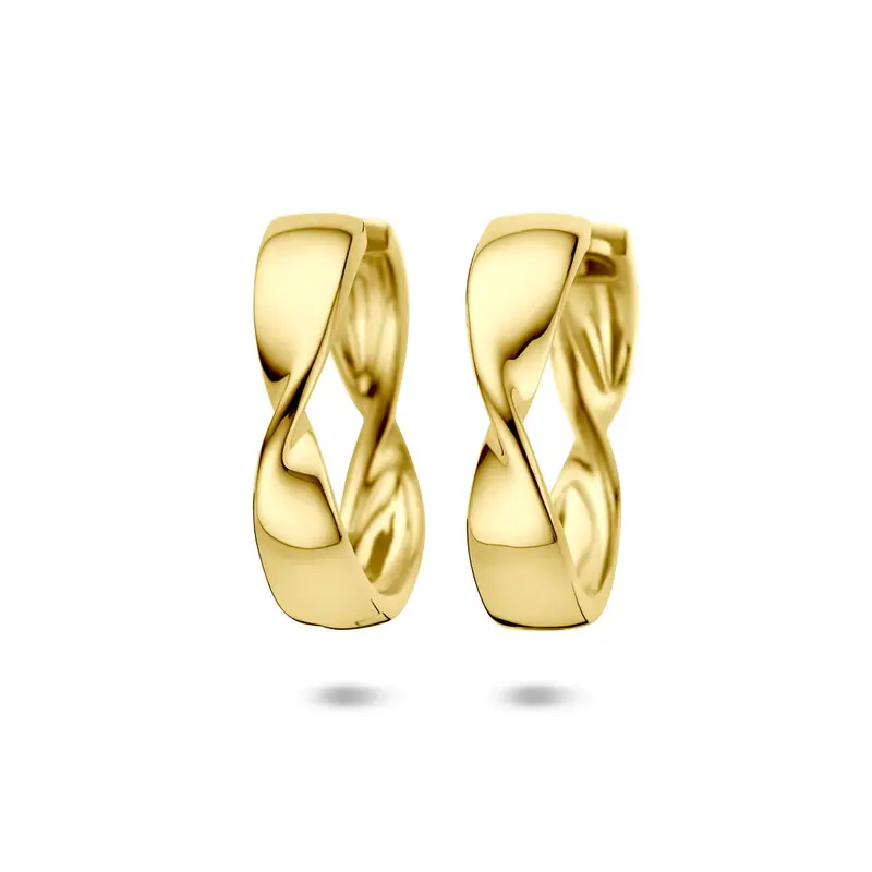 Klapoorringen 25 mm 1 micron zilver verguld – 2104089