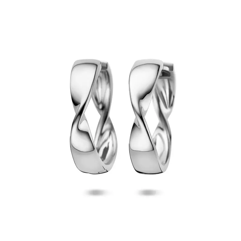 Klapoorringen 25 mm gerhodineerd zilver – 1341305