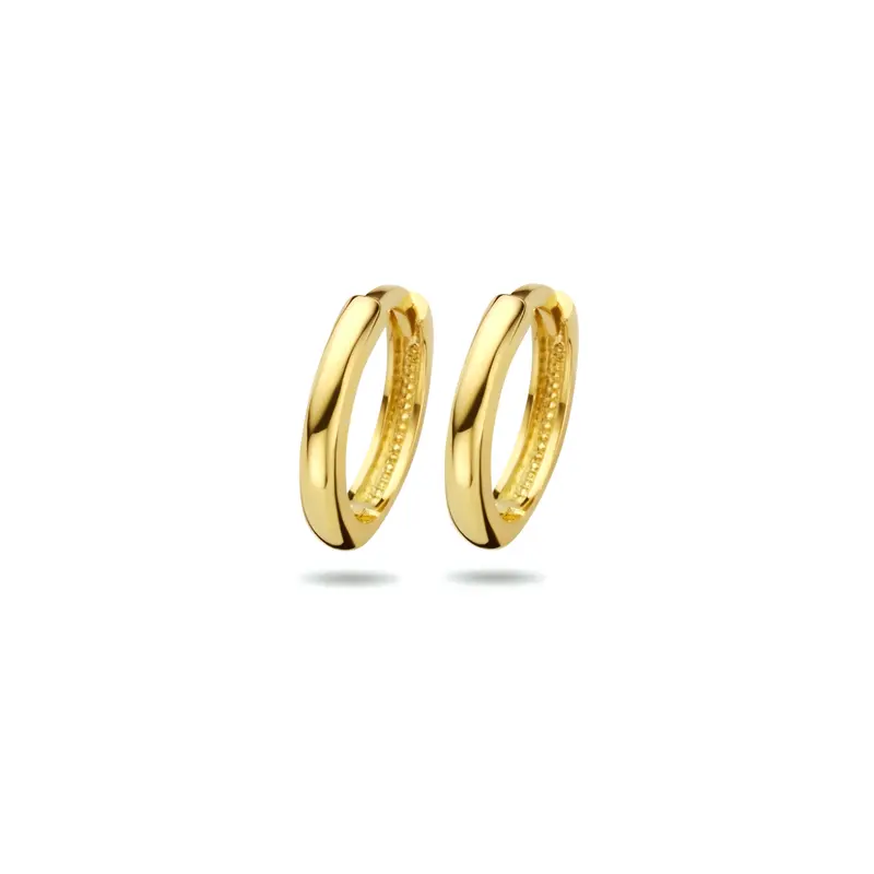 Klapoorringen buis 9K geelgoud 2 mm – 8000565