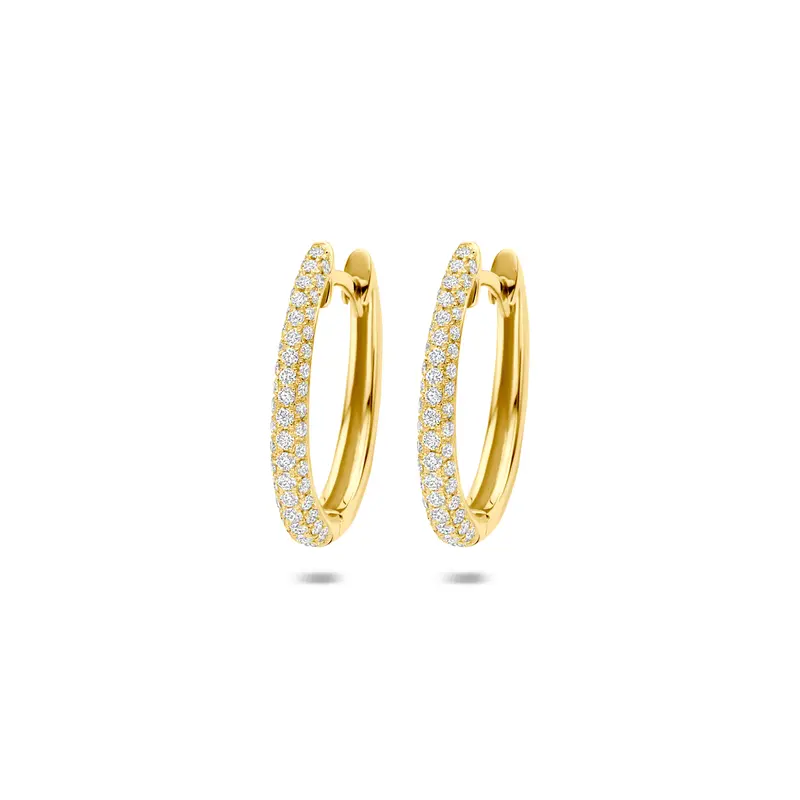 Klapoorringen diamant 14K geelgoud 0.43ct (2x 0.21ct) h si 17,5 mm – 4035654