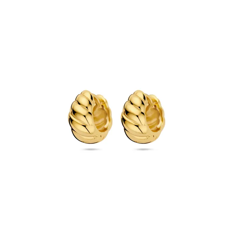 klapoorringen gedraaid 6,5 mm 1 micron zilver verguld (geel)