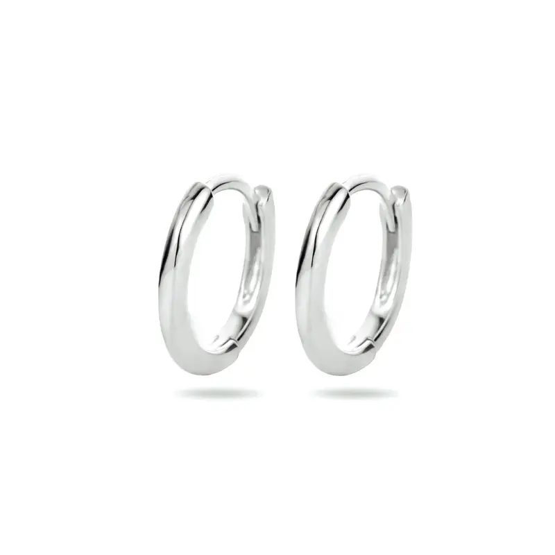 klapoorringen half rond zilver gerhodineerd