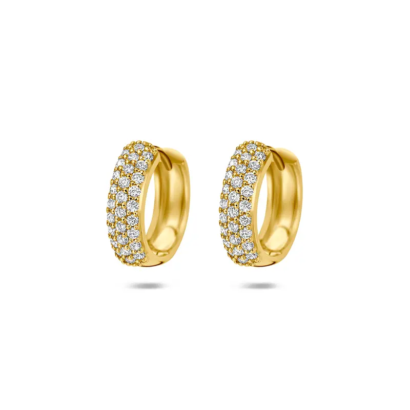 Klapoorringen lab grown diamant 14K geelgoud 0.45ct (2x 0.225ct) f vs 13 mm – 4036009