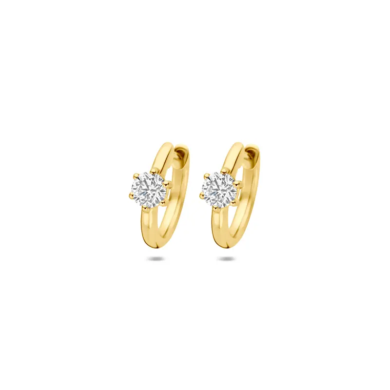 Klapoorringen lab grown diamant 14K geelgoud 0.50ct (2x 0.25ct) g vs 12,5 mm – 4035869