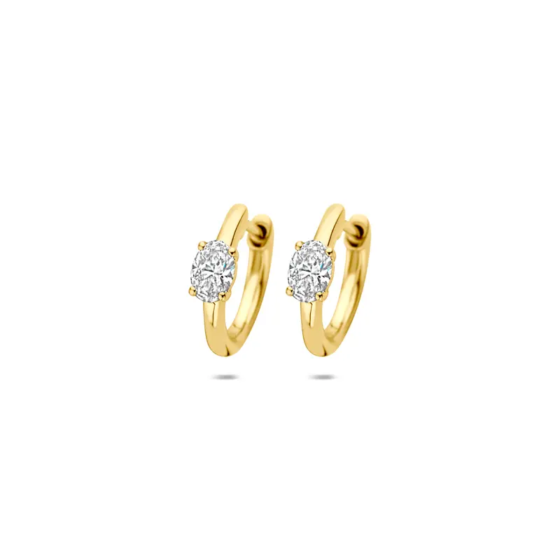 Klapoorringen lab grown diamant 14K geelgoud 0.50ct (2x 0.25ct) g vs 12,5 mm – 4035870