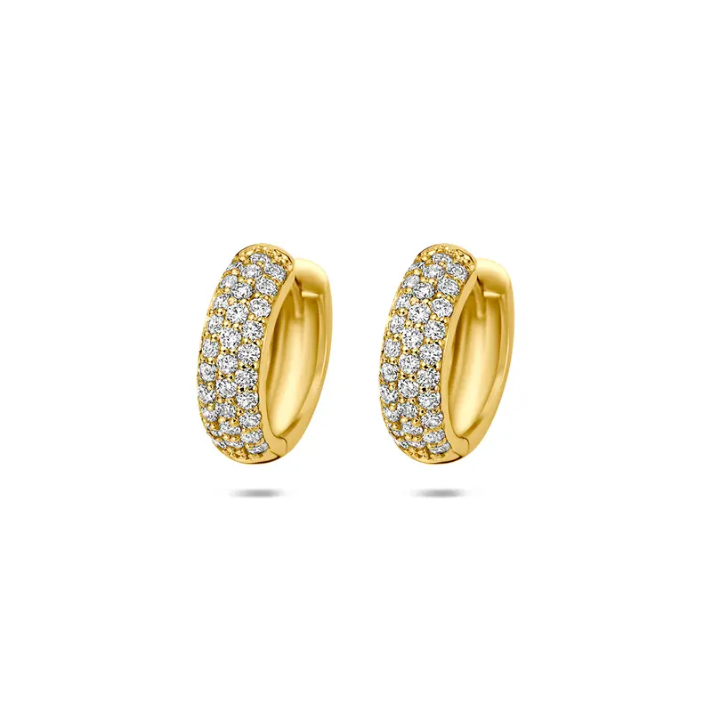 Klapoorringen lab grown diamant 14K geelgoud 0.60ct (2x 0.3ct) f vs 13 mm – 4036010