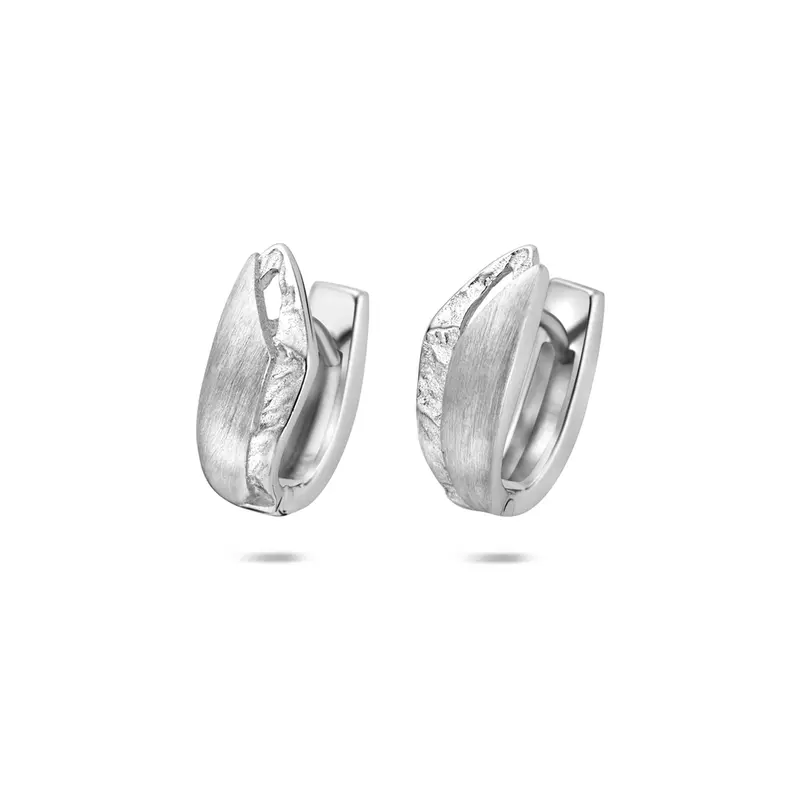 Klapoorringen poli/mat zilver gerhodineerd 15,5 mm – 1342552