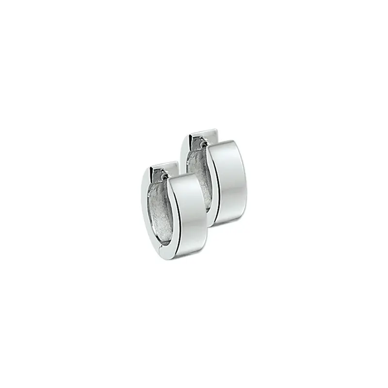 Klapoorringen vlak gerhodineerd zilver – 1304814