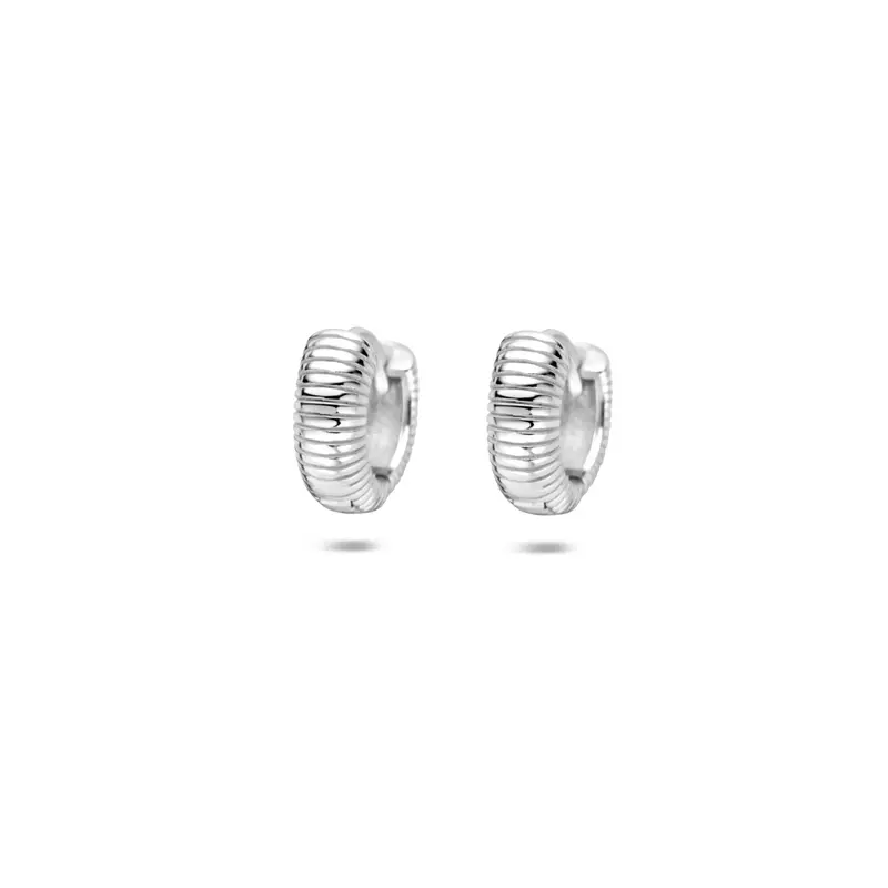 Klapoorringen zilver gerhodineerd 11,5 mm