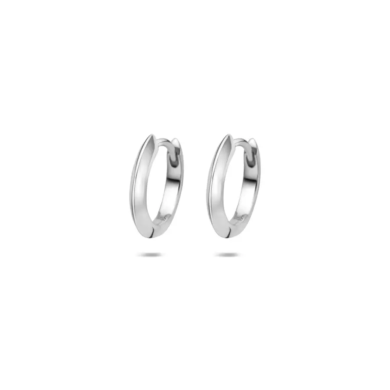 Klapoorringen zilver gerhodineerd 13 mm