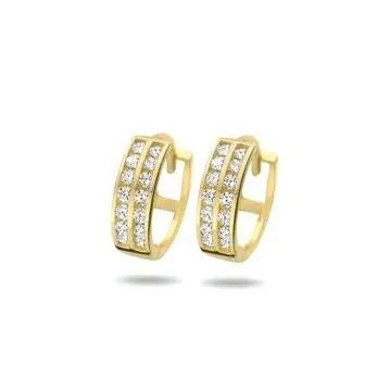 klapoorringen zirkonia 11,5 mm 9 Karaat