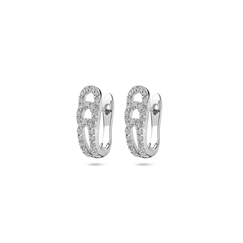 Klapoorringen zirkonia 14 mm gerhodineerd zilver – 1340689