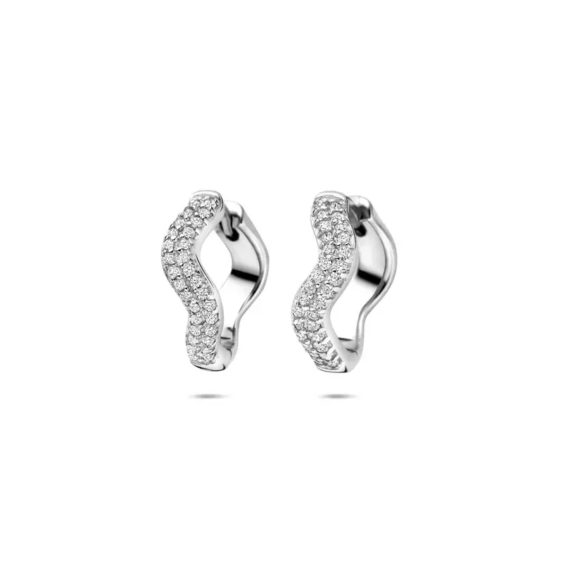 Klapoorringen zirkonia 15 mm gerhodineerd zilver – 1340876