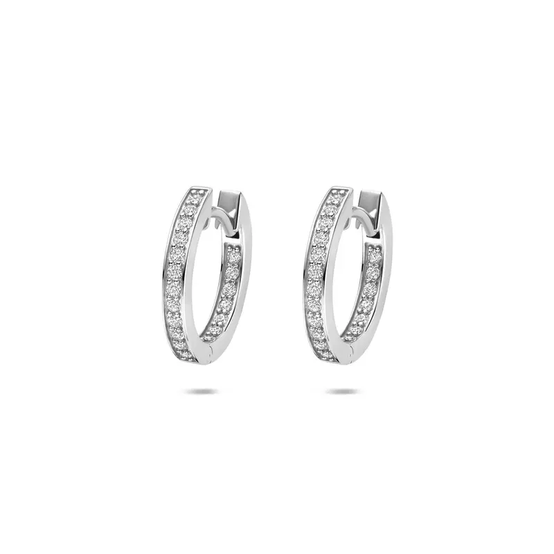 Klapoorringen zirkonia 15 mm gerhodineerd zilver – 1341483