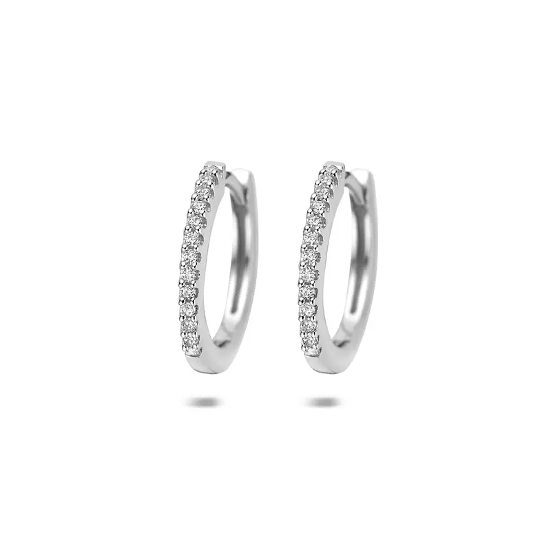 Klapoorringen zirkonia zilver gerhodineerd 15 mm – 1343704
