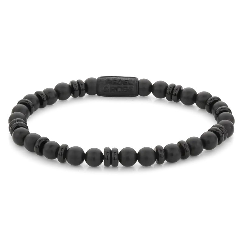 kralen All-Black - 6mm - Heren Kralen Armband