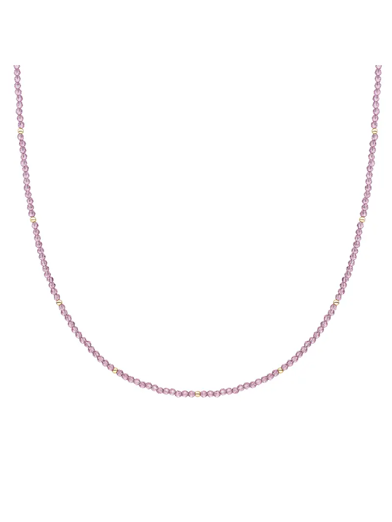 Kralen Ketting 2mm Aubergine Quartz 42cm +2cm