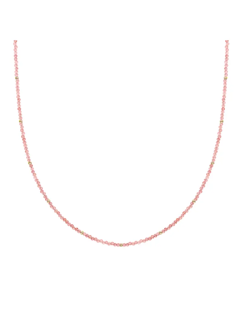 Kralen Ketting 2mm Cherry Quartz 42cm +2cm