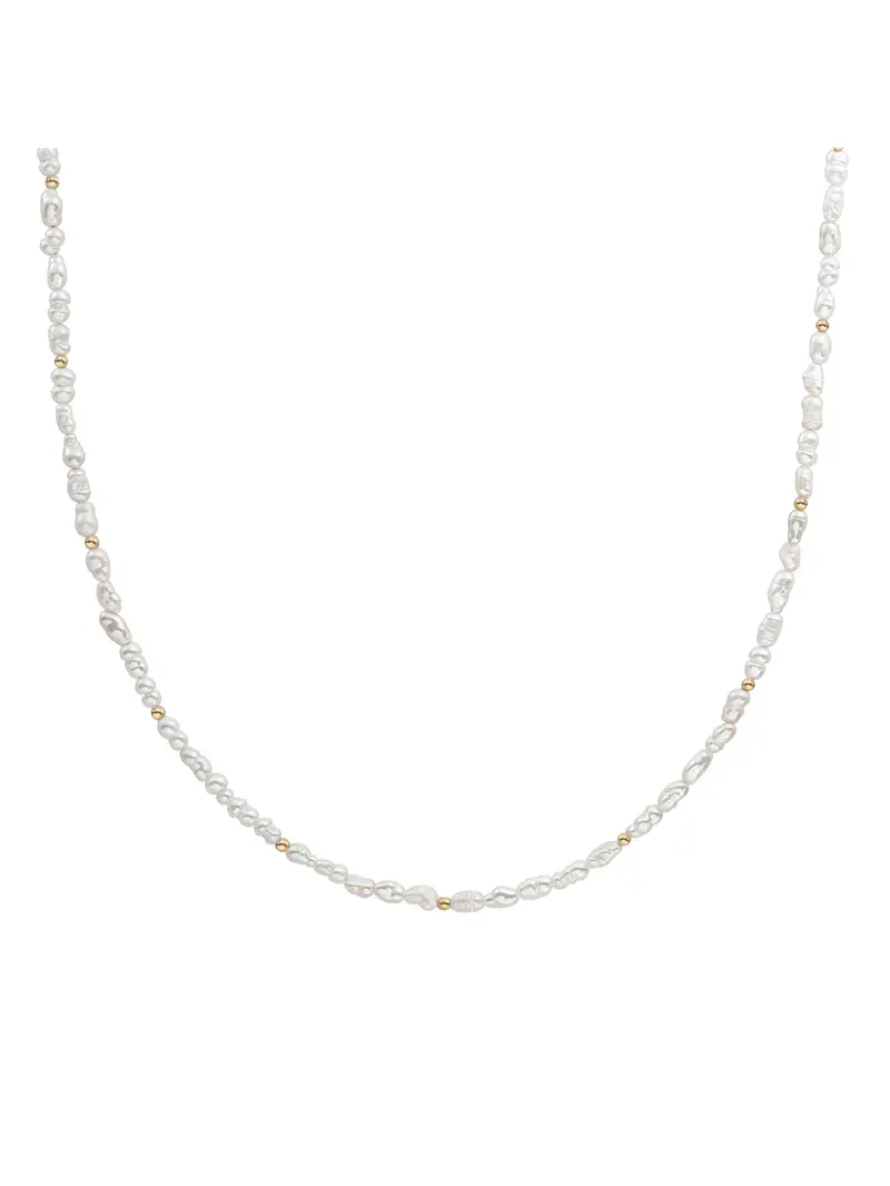 Kralen Ketting 2mm Pearl 42cm +2cm