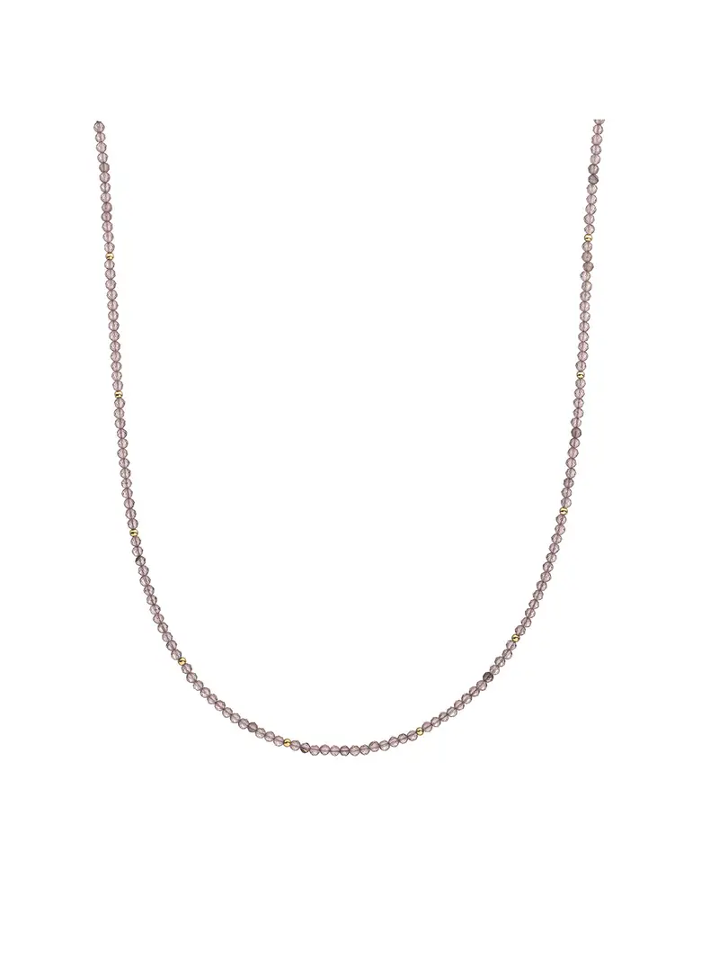 Kralen Ketting 2mm Smoky Quartz 42cm +2cm