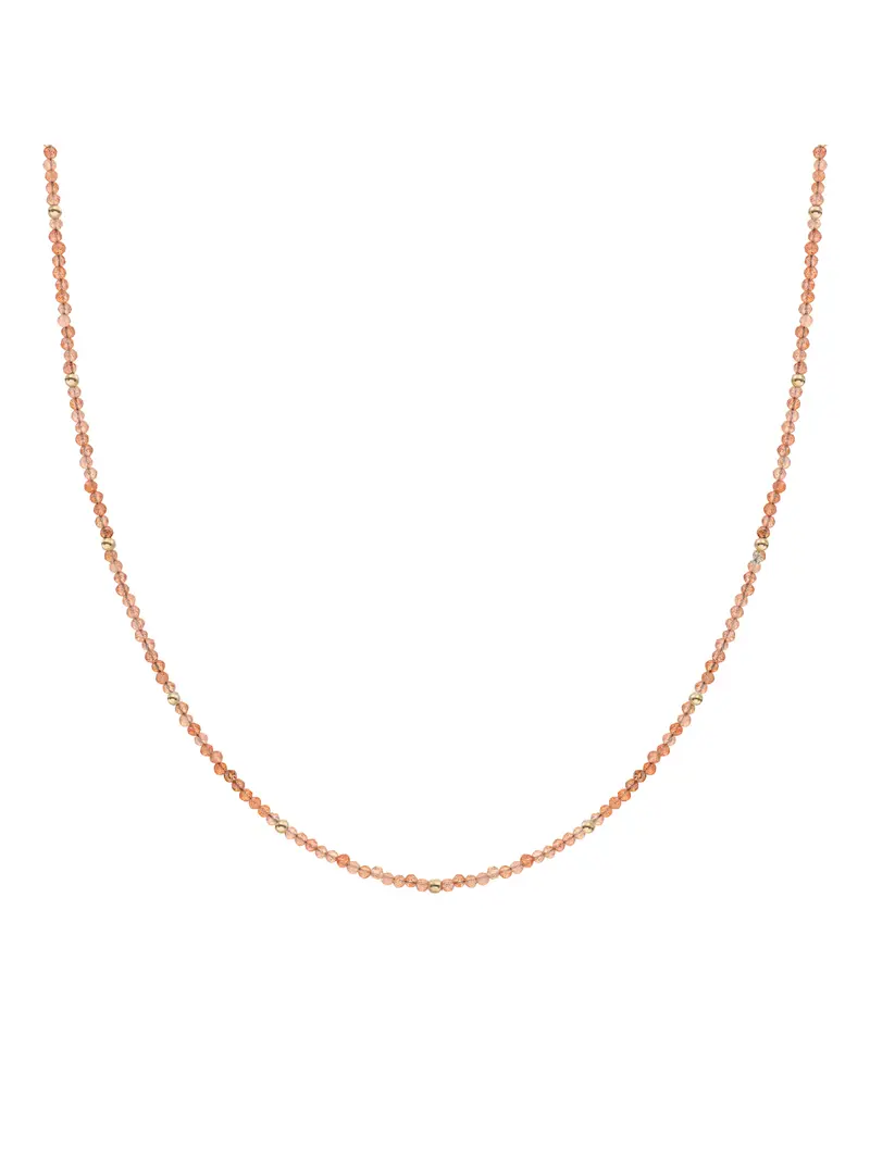 Kralen Ketting 2mm Sunstone 42cm +2cm