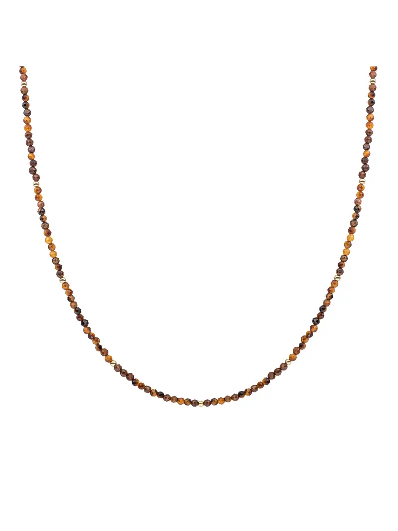 Kralen Ketting 2mm Tiger Eye 42cm +2cm