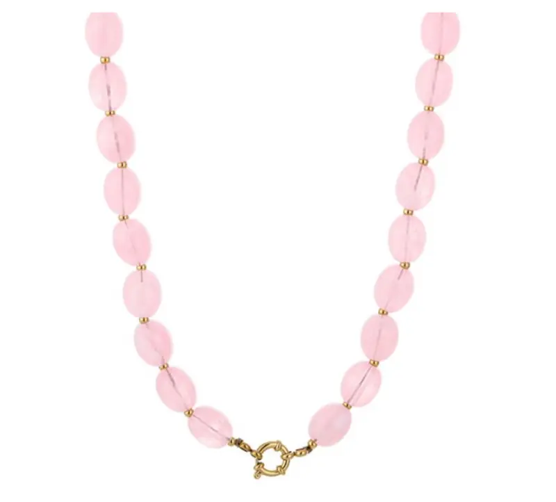 Kralen ketting licht roze