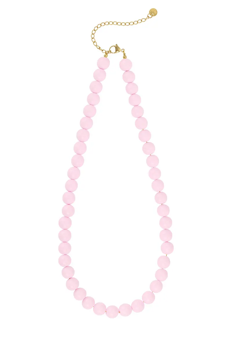 Kralen ketting licht roze