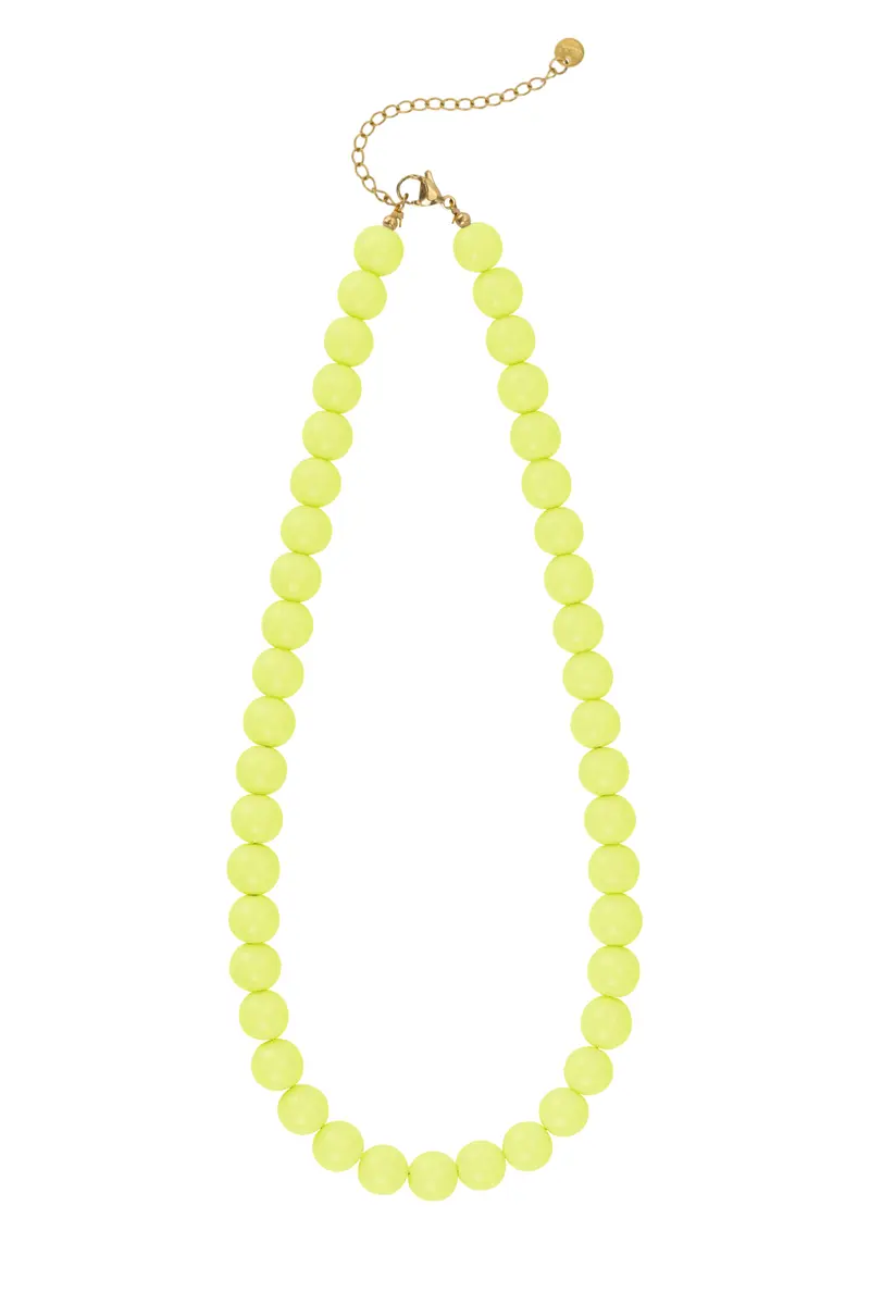 Kralen ketting lime