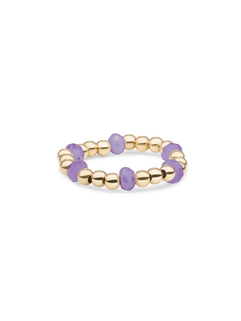 Kralen Ring Facet Roundel Amethyst