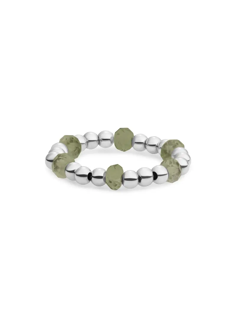 Kralen Ring Facet Roundel Lime Jade