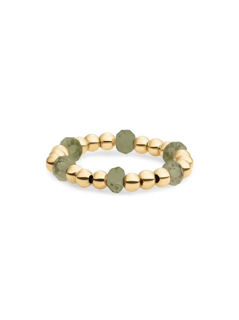 Kralen Ring Facet Roundel Lime Jade