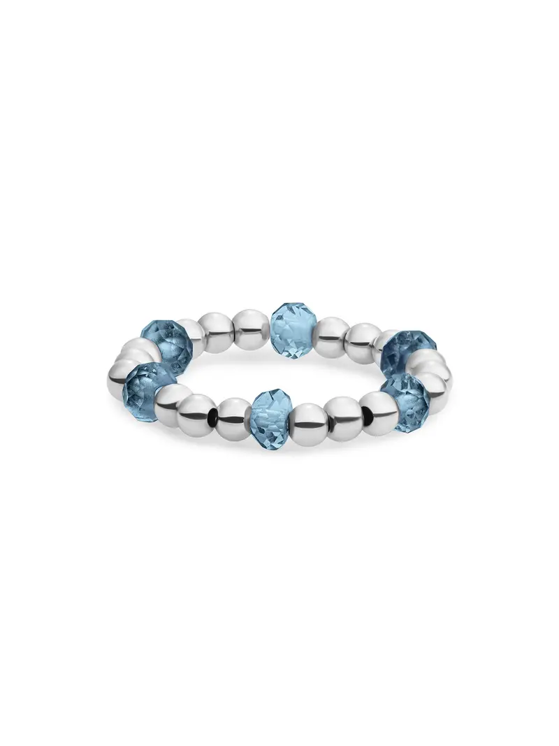 Kralen Ring Facet Roundel Ocean Topaz Quartz
