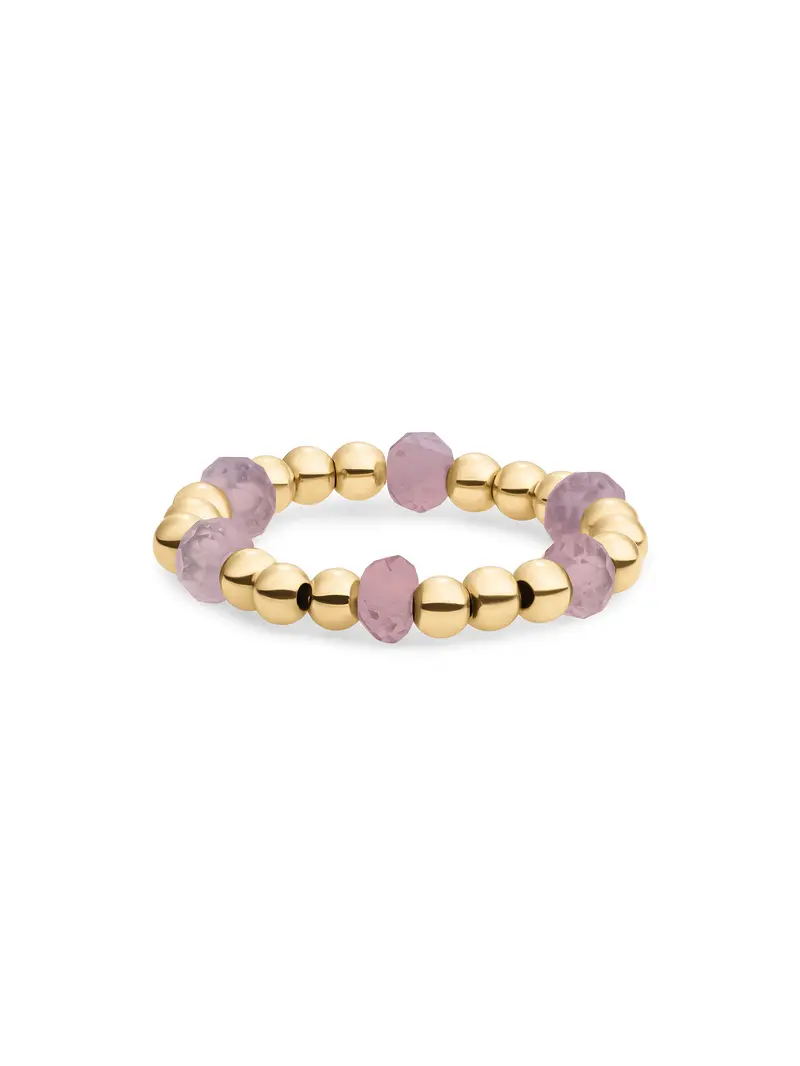 Kralen Ring Facet Roundel Pink Opalite