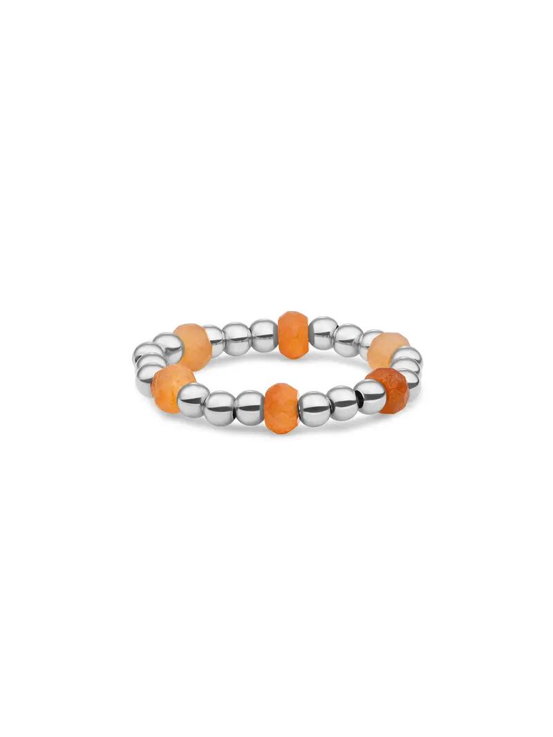 Kralen Ring Facet Roundel Red Aventurine