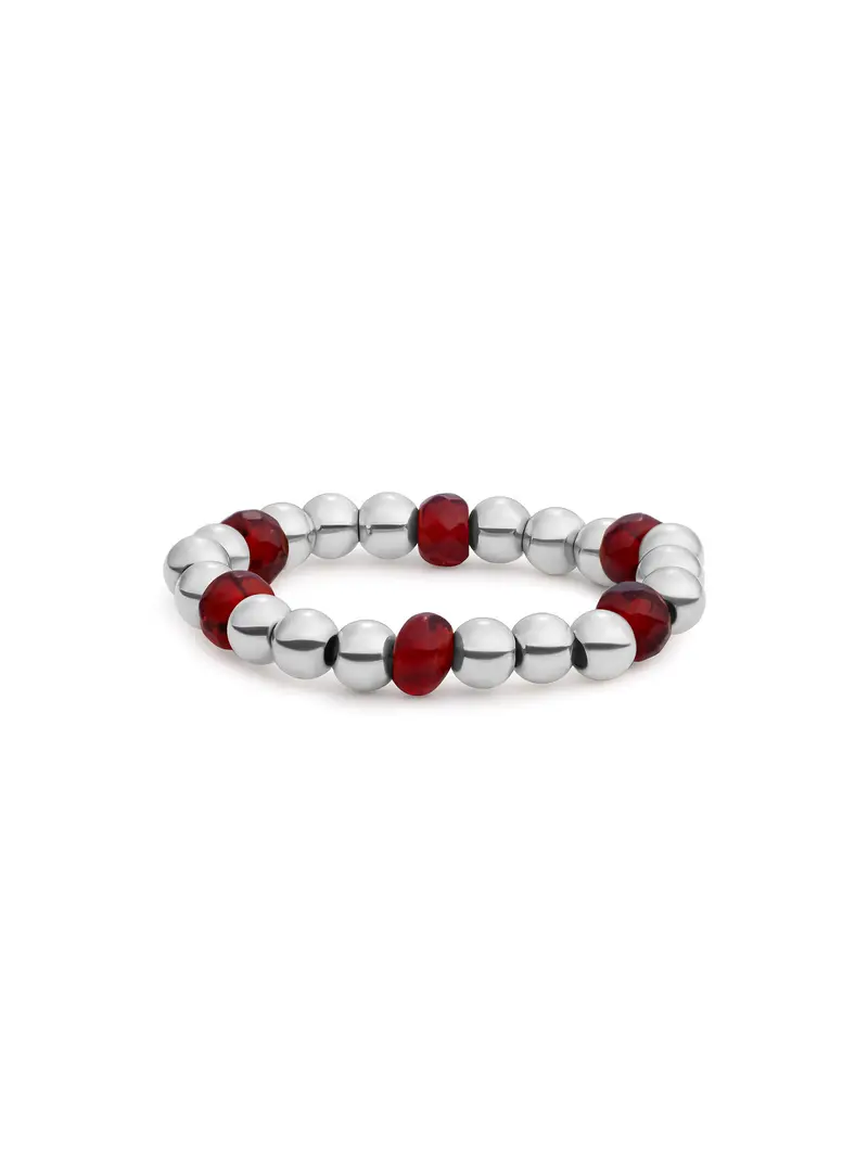 Kralen Ring Facet Roundel Ruby Quartz