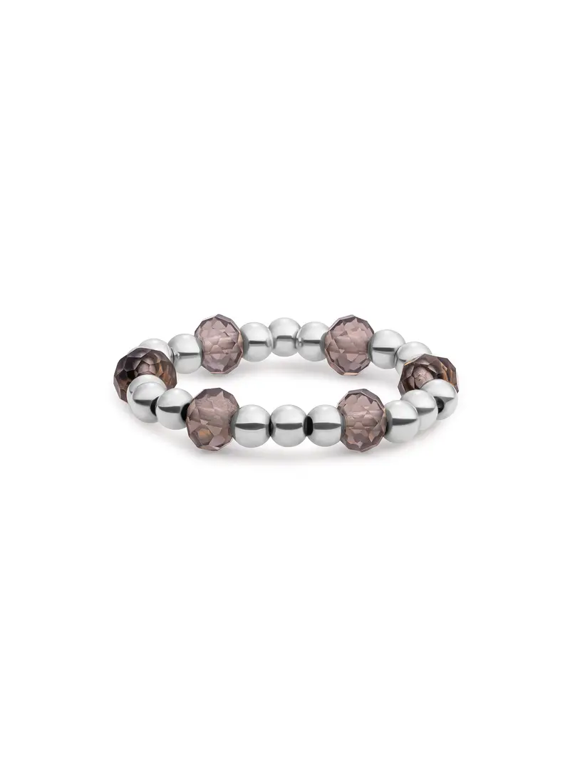Kralen Ring Facet Roundel Smoky Quartz
