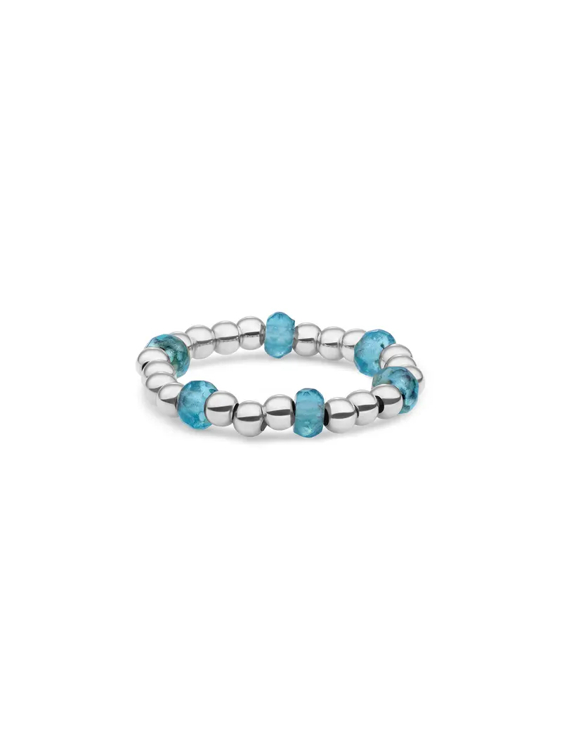 Kralen Ring Facet Roundel Turquoise Quartz