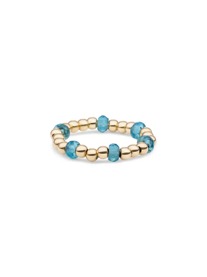 Kralen Ring Facet Roundel Turquoise Quartz
