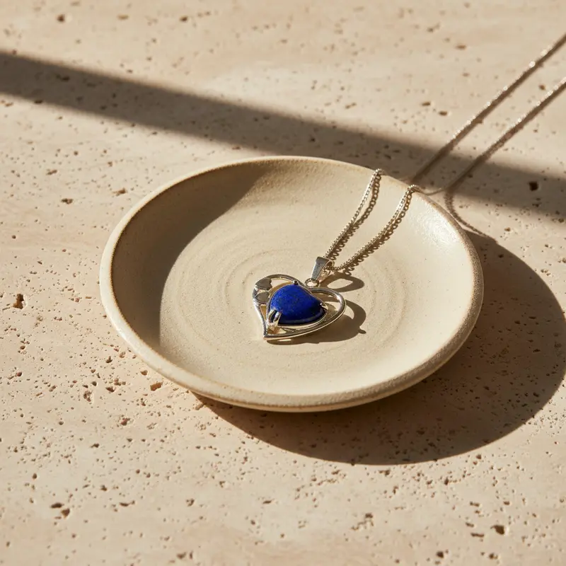 Lapis Lazuli Natuursteen Hart Hanger