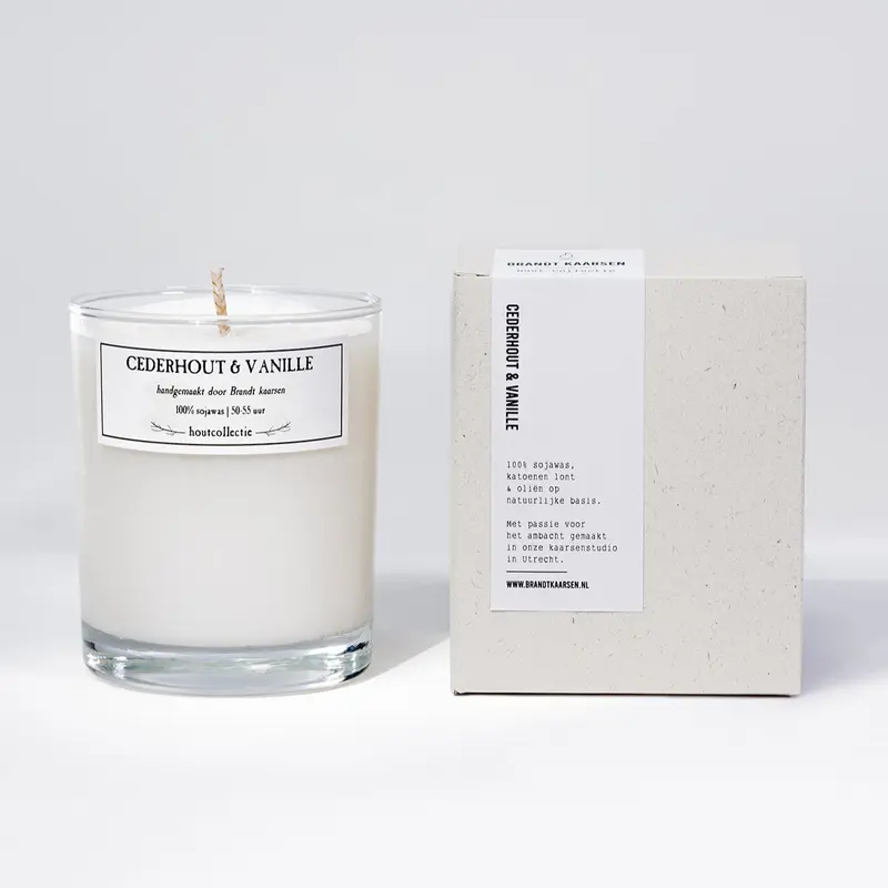 Large Soy Wax Candle - Cederhout & Vanille