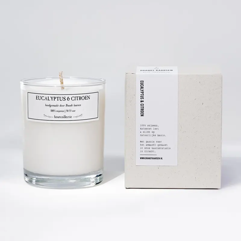 Large Soy Wax Candle - Eucalyptus & Citroen