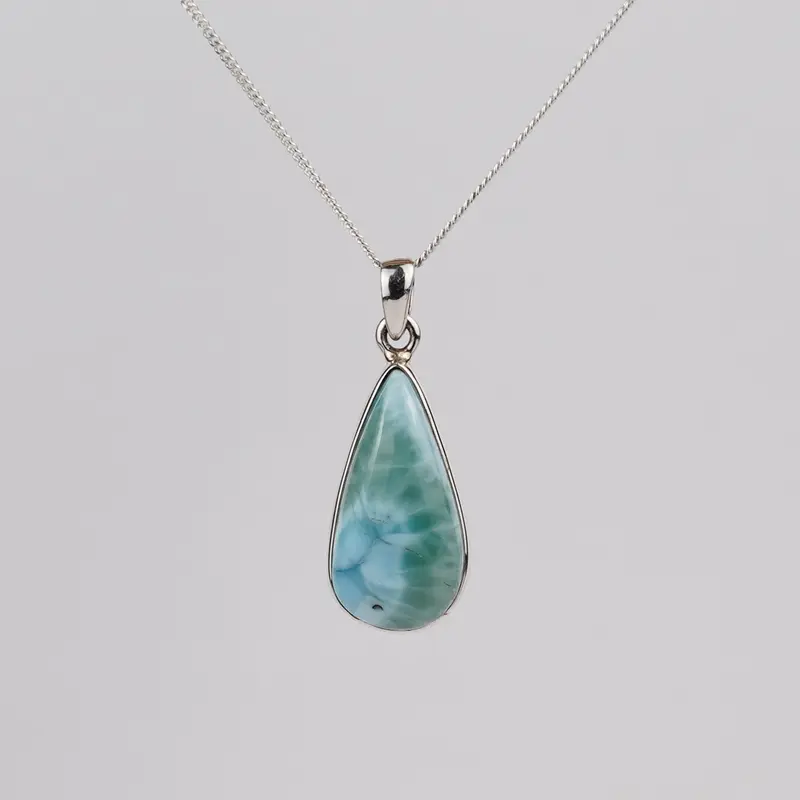 Larimar 925 Zilver Ketting K12