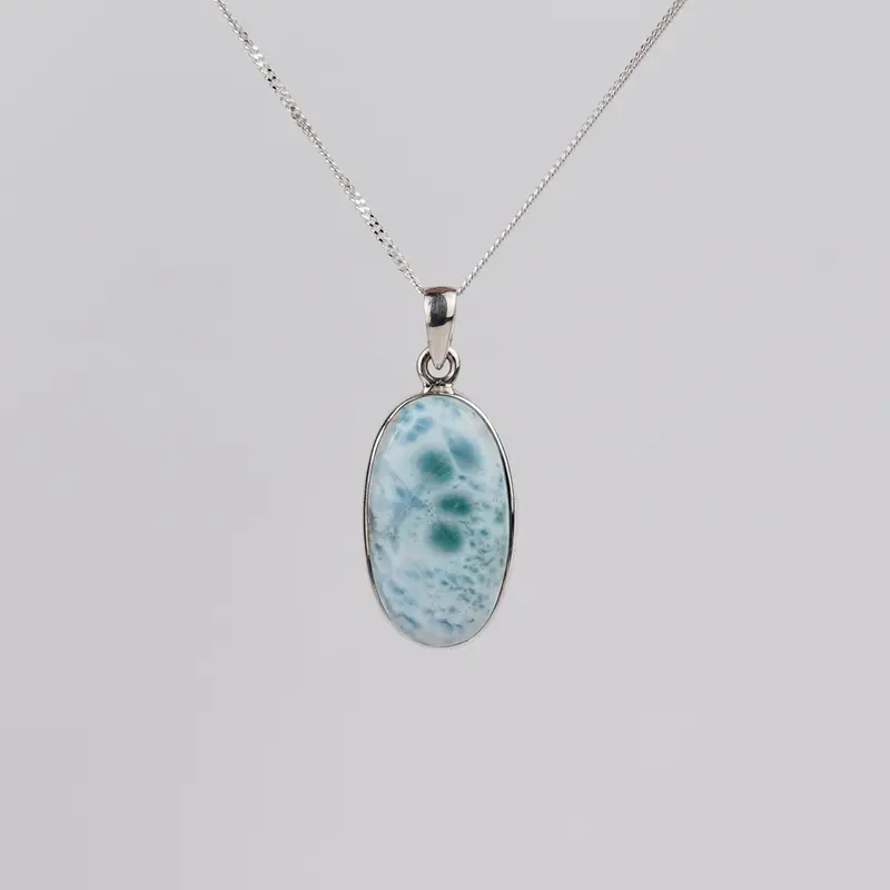 Larimar 925 Zilver Ketting K13