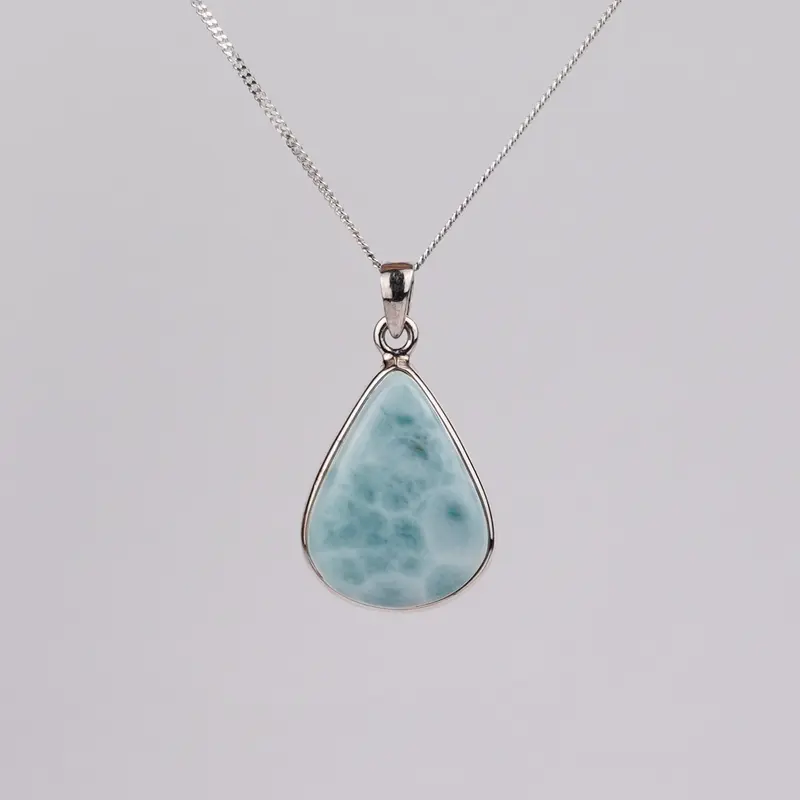 Larimar 925 Zilver Ketting K14