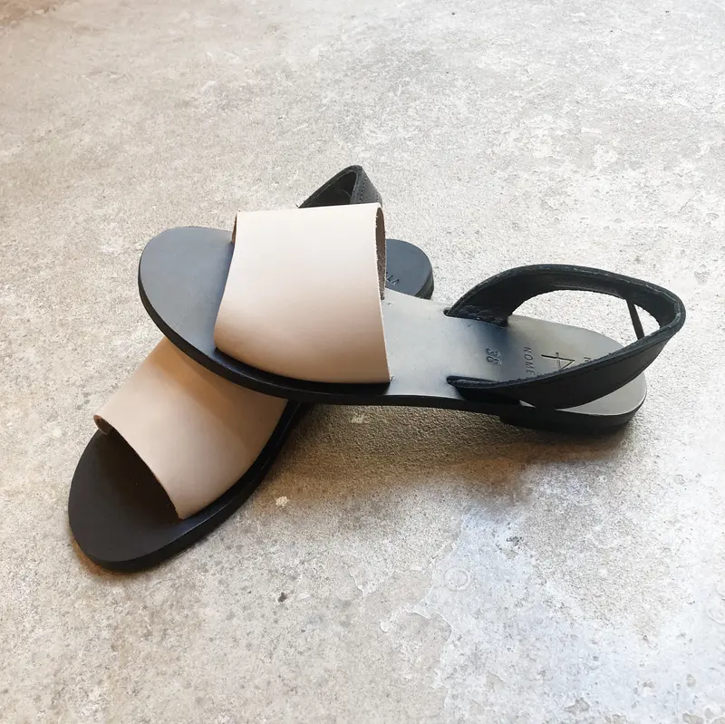 Last Pieces - Sandals Avarca - Tan & Black