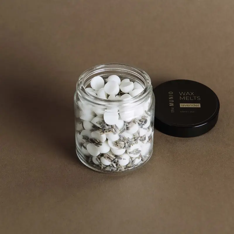 Lavender Mini Wax Melts in A Glass Votive