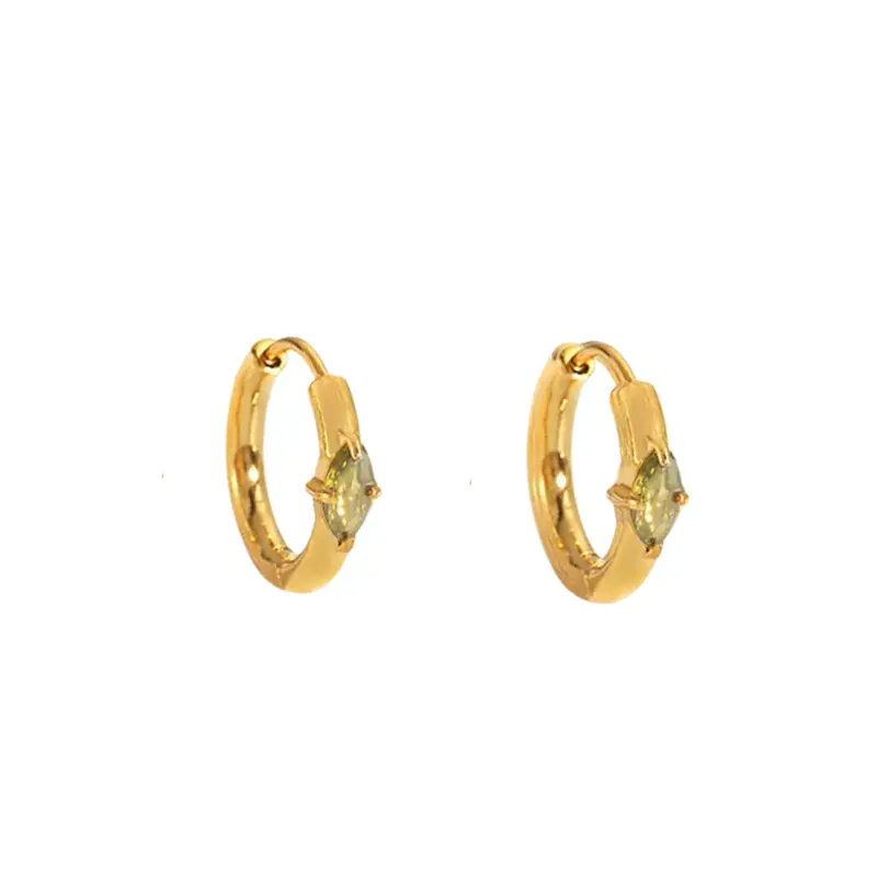 Lina hoops olijfgroen