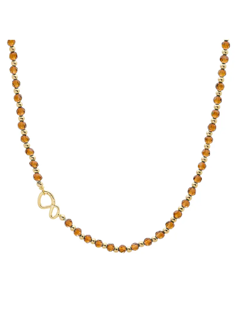 Link Ketting Citrine Quartz Goud Kleurig