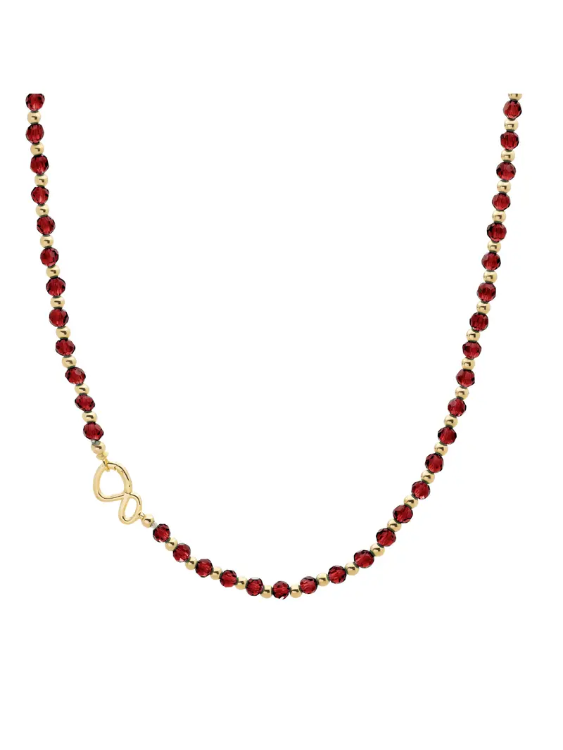 Link Ketting Ruby Quartz Goud Kleurig